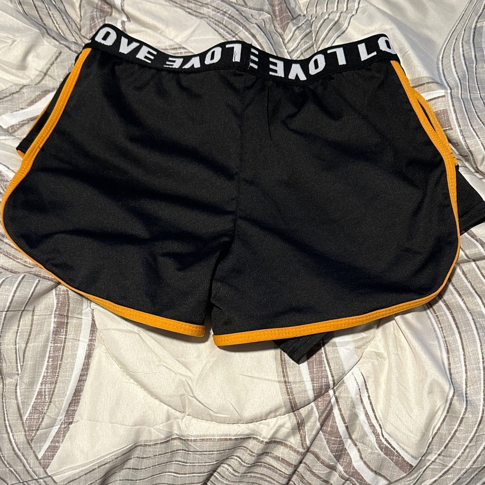 Black and Gold Women's Shorts - Picture 2 of 2